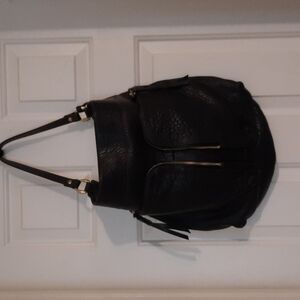 OrYany Large Black Leather Tote Bag